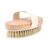 Stock Bathing Soft Natural Bristle The Dry Skin Without Handle Wooden Bath Shower SPA Exfoliating Body Brush