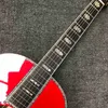 Niestandardowe 39 cali OOO 45AA AAAAA Cała litej drewna gitara akustyczna hebanowa podstrunnica zagłówka w kolorze czerwonym