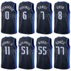 プリントバスケットボールJalen Brunson Jersey 13 Dorian Finney-Smith Dirk Nowitzki Maxi Kleber Dwight Powell Boban Marjanovic Navy Blue White Gree