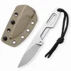 Cuchillo recto de supervivencia al aire libre de alta calidad, hoja N690, mango de acero, cuchillos tácticos para acampar