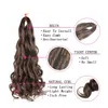 Spiral Curl Flechthaar 24 Zoll Synthetische Französische Locken Ombre Häkelhaarverlängerungen Für Schwarze Frauen Blondes Afro Loses Wellenhaar