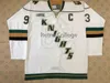 Nik1 London Knights # 93 Mitch Marner vert Blanc Noir Hockey Jersey Broderie Cousue Personnalisez n'importe quel numéro et nom Maillots