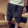 Herr shorts sommar mode randig droppe gren harem herrar elastisk midja plus storlek 5xl baggy lös casual streetwear beach327u