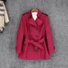 Women's Trench Coats Women's Coat Woman Short 2022 Spring Autumn Temperament Classic British Style Double Breasted CoatWomen's