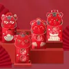 Present Wrap 4/6pcs 2022 år Röda kuvert Väskor Cartoon Tiger Hongbao Spring Festival Money Pockets Wedding Lucket Packets Gifts To KidsGift