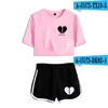 Tracksuits voor dames mode sexy t-shirt korte mouw rozenpak 3d geprinte dames slanke zomer dames casual straat dragen bloemenvrouwen's