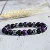 Natural Black Beads Hematite Tiger Eye Beaded Protection Health Bracelets For Women Men Energy Elastic Wrist Jewelry