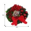 Couronnes de fleurs décoratives couronne de noël sacrée avec lumières artificielle porte d'entrée tenture murale décor décor à la maisondécoratif