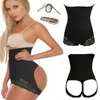 Sexig rumpa lyftare mage kontroll informerar kvinnor smal midja tränare kropp shaper slant byxor höft push up underkläder fajas shapewear l220802