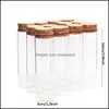 木材ぬいぐるみガラスボトルティーリーフスパイス詰め物透明な空のボトル化粧品エッセンシャルオイルストレージ用品BH6019 WLYドロップデル