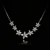 Chaînes Emmaya Mode Femmes Coloré Fleur Zircon Collier Rose / Or Blanc Couleur Colliers Pour Anniversaire Bijoux En GrosChains Heal22