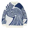 Herrtröjor Lacible Autumn Winter Sweater Män kvinnor Whirlpool Knit Sweater HA 220823