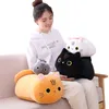 25cm 35 cm 50 cm Plush Cat Toy Biała czarna brązowa nadziewana pchnięcie zwierzęcia poduszka dla dzieci Prezent urodzinowy dla dzieci 220707