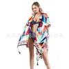 Tiktok net red popular classic cotton and linen beach scarf blue sarong white porcelain tassel shawl ethnic wind wholesale 6IEY