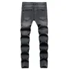 Jeans para hombres hombres otoño streetwear parches delgados lápiz macho elegante hop hop agujeros joggando pantalones de mezclilla casual