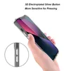 Custodie per telefoni in acrilico trasparente spaziale per iPhone 14 13 12 11 Pro Max XR XS X 8 7 Plus con pulsante argentato elettrolitico indipendente sensibile Cover protettiva per fotocamera completa