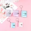 Keychains moda pvc lantejas mini pob pingente de chaveiro transparente adesivo carard de chaveiro post saco key key fobkeychains keychainskeycha