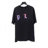 22ss Hip Hop Hombres Moda Camiseta Palms Carta Imprimir Camiseta de manga corta Muñeca Camisetas sueltas Mujeres Cuello redondo Camisetas de algodón High FINM