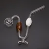 Cachimbo queimador de óleo manual Cachimbos de água de vidro portátil Serpentina Tipo dobrado Espesso Pyrex Downstem Rig Rodada de pequenos tubos de vidro para tabaco Bubbler para acessórios para fumar Presente