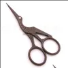 Haarschere Pflege Styling Werkzeuge Produkte Vogel Friseur Vintage Kranich Design Cutter Edelstahl Scharfe Nähschere für Salons Verwendung Drop D