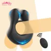 Anneaux de pénis de contrôle à distance vibrateur hommes jouets sexy Silicone coq vibrant mâle Cockring pour adultes 18