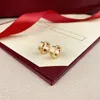 Brincos de jóias de designer de charme de luxo para mulheres de aço inoxidável Huggie nunca desaparecem homens de alta qualidade rosa prata ouro diamante6197074