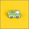 PinsBrooches Jewelry Magical Green Car Enamel Pins The Mystery Hine Badges Soe Trouble Brooches For Women Backpack Bag Lapel Pi Dhx5H