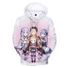 Re: la vie dans un monde différent de zéro 3d à capuche hommes/femmes pull sweat imprimé Harajuku Re japonais Anime sweats à capuche