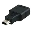 USB Kablosu Bir dişi mini USB B 5 Pin Erkek Şarj Cihazı Veri Adaptör Dönüştürücü