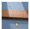 Kedjor guldpläterade fjäderhänge halsband för kvinnor2022 smycken titan stål lyx choker koreanska eleganta grossalenchän