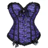 Bustiers & Corsets Women Sexy Vintage Floral Corset Top Gothic Lace Up Boned Overbust And Waist Cincher Clubwear Plus Size S-6XLBustiers