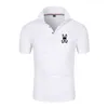 2022 Lato Marka Mężczyźni Casual Koszulki Polo Mężczyźni Krótki Rękaw Koszulka Moda Slim Solid H1203