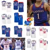 Kansas Jayhawks College Basketballtröjor Mens Christian Braun Jersey Dajuan Harris Elijah Elliott Jalen Wilson Chris Teahan Custom Stitche