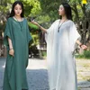 Casual Dresses Autumn Cotton Linen Long Dress High Quality Women Loose Vestidos Elegant D Party DressCasual