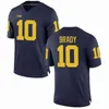 Maglia da football americano Michigan Wolverines College Maglia da Tom Brady Shea Patterson Charles Woodson Nico Collins Peoples-Jones Cucita personalizzata