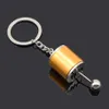 Mode Porte-clés Six vitesses Manuel Shift Gear Keychain Auto Car'S Parts Toy Short Shifter Knob Metal Gift Race Car Stalls Head