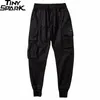 Pantaloni Cargo Hip Hop Streetwear Uomo Pantaloni Harajuku Pantaloni HipHop Swag Ribbion Tasche Harem Pantaloni Autunno Estate 220330