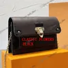 Вавиновый цепный кошелек сумочка с поперечным телом вавин BB BB Bag PM Кошельки Большой плоский застегнутый карман магнитный замыкание золотой замок с тиснением