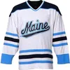 NIVIP NCAA Maine Black Bears Hóquei Jerseys 33 Jimmy Howard 9 Paul Kariya 3 Rob Michel Chase Pearson Mitchell Fossier Muehlbauer