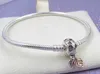 Sterling Silver 925 bracelet Bangle with Engraved for European Charms and Bead 10pcs lot You can Mixed size