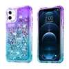 Bling Liquid Glitter Quickside Chase Seaby Duty Shockpereprote Cover для iPhone 13 13pro Max 12 11 XR XS 6 7 8 Plus
