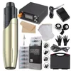 Tattoo Machine Kit Complete Power Supply Rotary Pen With Cartridge Needles Permanent Makeup Machines For Tattoo Body Art