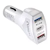 Mini Car Charger 2USB-poorten en snel oplaad 3.0-poort met Type-C Safety Emergency Hammer Fast QC3.0 Adapter