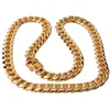 Kubansk kedjedesigner Classic 10mm Mens Cuban Miami Chain Armband Chain Set 14k Guldpläterad rostfritt stål Fashion Hip Hop -julklapp