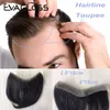 Men Toupee Thin Skin PU V Loop Front Hair Replacement Systems 6 Inches Remy Human HairPiece Wigs Natural Color Can be Bleached H222046141