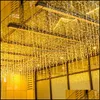 Party Decoration Event Supplies Festive Home Garden Christmas Garland Led Curtain Icicle String Light 220V 4M 96 Leds Indoor Drop Stage Ou