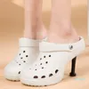 2022-sandali Summer Women Buty dziura seksowna pięta Kapcie Kobieta wysokie obcasy Panie Outdoor Beach Slajdes Sandalias Sandals