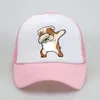 dabbing Bulldog print women baseball cap summer cool Dad hat Mesh Trucker hat adjustable men Cartoon Bulldog Funny hats66982793578538