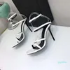 suede luxury designer metal strip Black Patent Leather Thrill Heel Pumps Women Tribute Leather Sandals