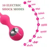 NXY Oeufs Bullets Sans Fil Afstandsbediening Kegel Ballen Vagin Draai Oefening Machine Électrique Schok Eieren Vibrateur Smart Geisha Ball Sex Toys Voor220428